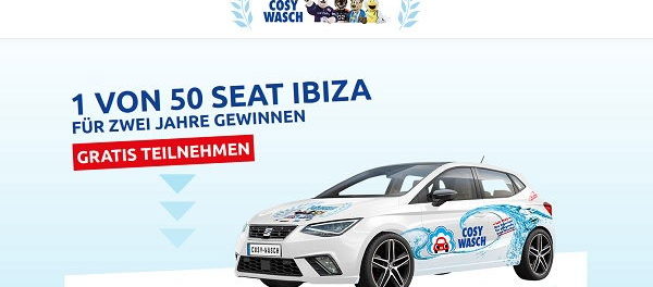 Auto-Gewinnspiel Cosy Wasch 50 Seat Ibiza