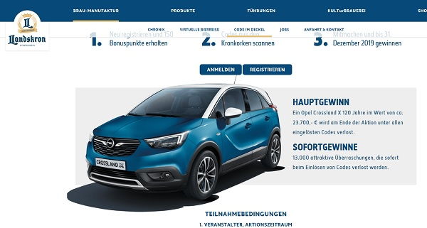 Auto-Gewinnspiel Landskron Opel Crossland X