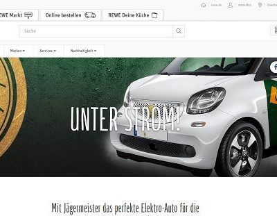 Auto-Gewinnspiel REWE und Jägermeister Elekto-Auto gewinnen