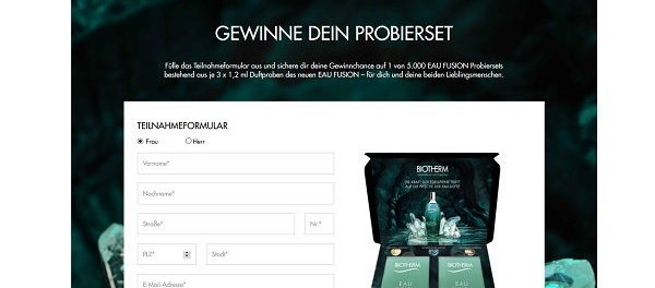 Biotherm Gewinnspiel 5.000 Probiersets für 2