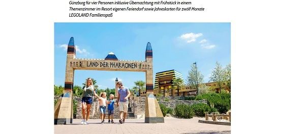 Gala Gewinnspiel Familienaufenthalt Legoland Deutschland Resort