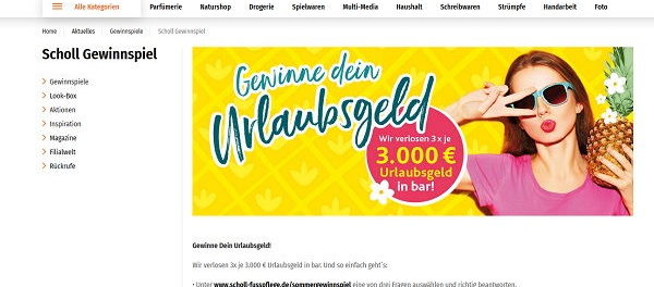 Geld-Gewinnspiel Müller Drogerie 3x 3.000 Euro Bargeld gewinnen
