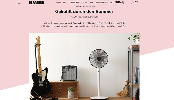 Glamour Gewinnspiele 3 "The Green Fan"-Ventilatoren