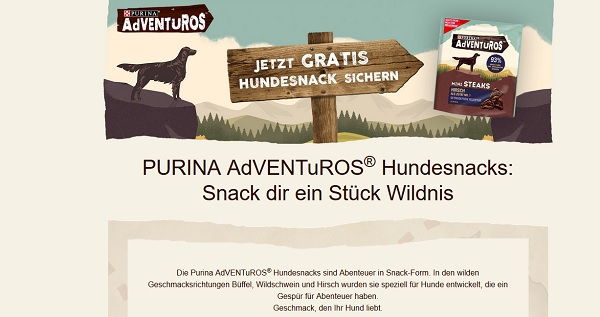 Purina Hundesnacks Produktproben kostenlos Gewinnspiel