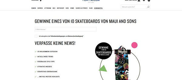 Tom Tailor Gewinnspiel 10 Maui and Sons Skateboards