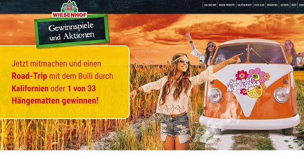 Wiesenhof Gewinnspiel Kalifornien Reise und Hängematten