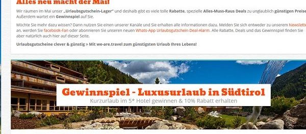 we are travel Gewinnspiel Südtirol Luxusurlaub