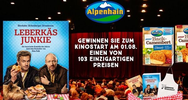 Alpenhain Gewinnspiel Kinovorstellungen und Fanpakete Leberkäs Junkie