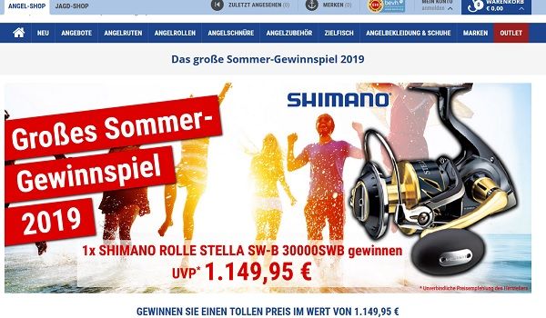 Askari Angelsport Sommer-Gewinnspiel Shimano Stella Rolle Wert 1.149 Euro