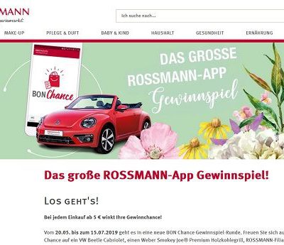 Rossmann Gewinnspiele 2021 Neue Und Seriose Gewinnspiele