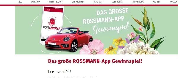 Auto-Gewinnspiel Rossmann VW Beetle Cabrio gewinnen