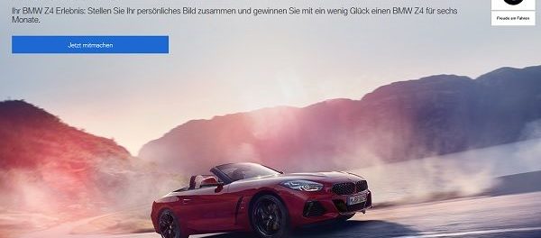 Autogewinnspiel BMW Z4 für 6 Monate kostenlos