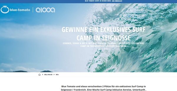 Blue-Tomato Gewinnspiel Surf Camp Reise Frankreich