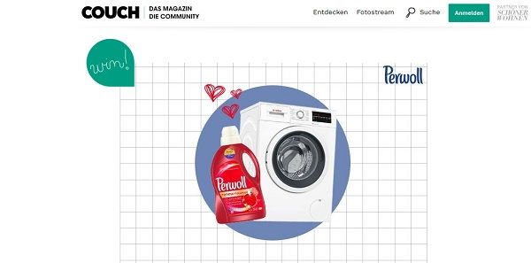 Couch Magazin und Perwoll Gewinnspiel Bosch Waschmaschine