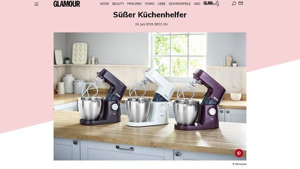 Glamour Gewinnspiel Kenwood Chef XL Sense Special Edition Küchenmaschinen