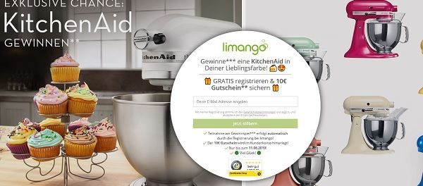 KitchenAid Küchenmaschine Gewinnspiel bei Limango