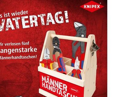 Knipex Vatertag Gewinnspiel 5 Männerhandtaschen mit Werkzeug