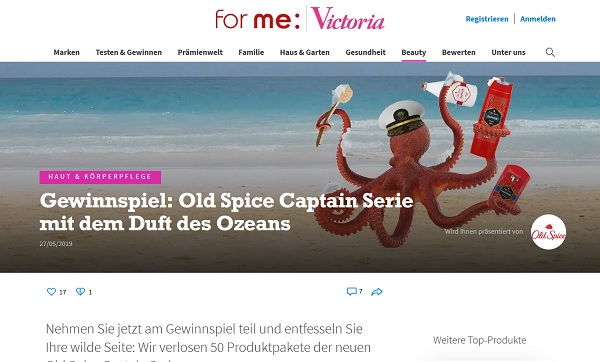 Old Spice Gewinnspiel 50 Produktpakte Pflegeprodukte für Männer