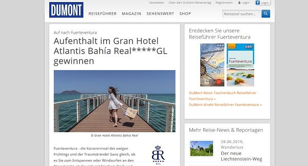 Reise gewinnen Dumont Gewinnspiel Fuerteventura Urlaub 2 Personen