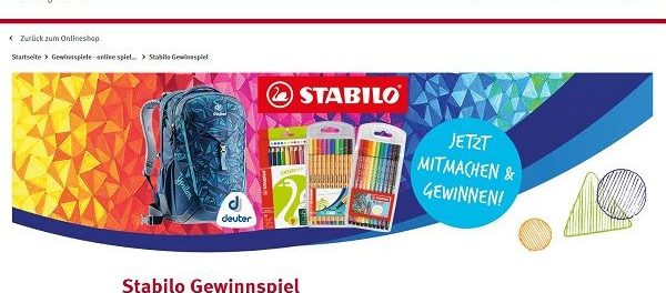 Rossmann Stabilo Gewinnspiel Deuter Schulrucksäcke und Stiftesets