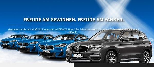 Sparkasse und Esso Autogewinnspiel BMW X3 und BMW X2