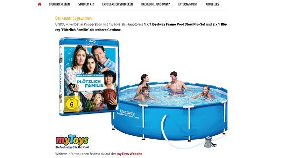 Unicum Gewinnspiel Bestway Frame Pool Steel Pro-Set