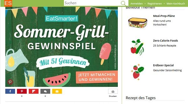 eatsmarter Sommer-Grill-Gewinnspiel Kenwood Chef XL Sense Special Edition Küchenmaschinen