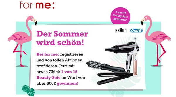 for me Gewinnspiel 15 Beauty-Sets