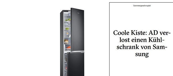 AD Magazin Gewinnspiel Samsung Kühlschrank