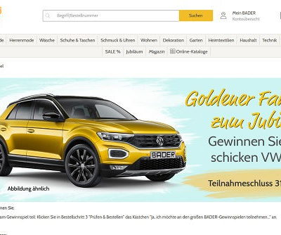 Auto-Gewinnspiel Bader Versand VW T-Roc gewinnen