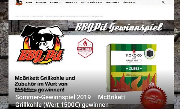 BBQ Pit Gewinnspiel Grillpakete Verlosung 2019