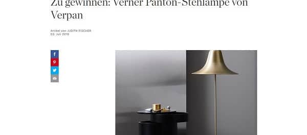 Elle Gewinnspiel Verner Panton Designer Stehlampe