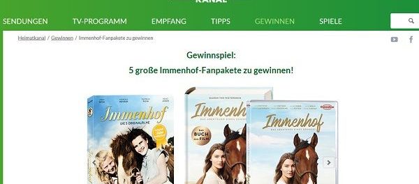 Heimatkanal Gewinnspiel 5 Immenhof Fanpakete