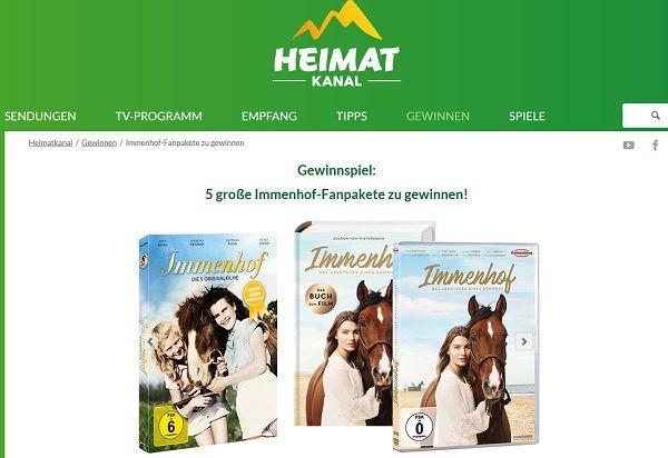 Heimatkanal Gewinnspiel 5 Immenhof Fanpakete