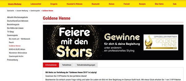 Netto Gewinnspiel Goldene Henne Leipzig Reise 2019