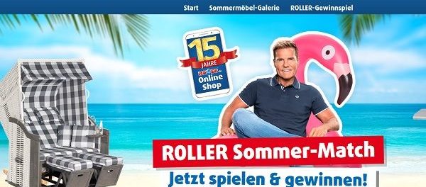 Roller Möbelmärkte Sommer-Match Gewinnspiel jede Woche Geschenk-Karten