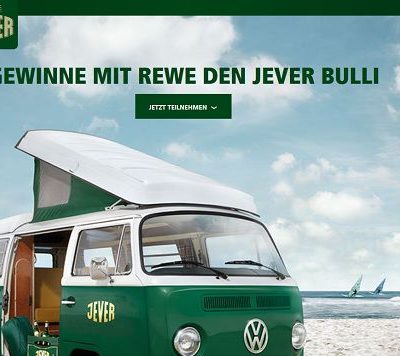 VW Bulli Auto-Gewinnspiel Jever Pils 2019
