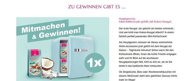 Viba Sweet Gewinnspiel Mini-Kühlschrank und Produktpakete