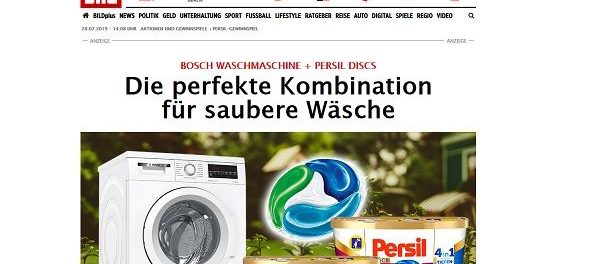 Waschmaschinen Gewinnspiel Bild.de und Persil