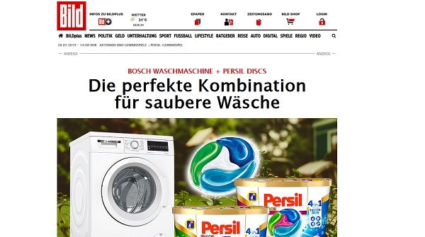 Waschmaschinen Gewinnspiel Bild.de und Persil