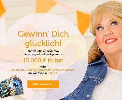 bonprix Gewinnspiele 15.000 Euro Bargeld und Jochen Schweizer Gutscheine