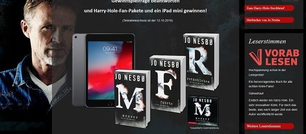 Apple iPad Mini Gewinnspiel Nesbo Buchverlosung
