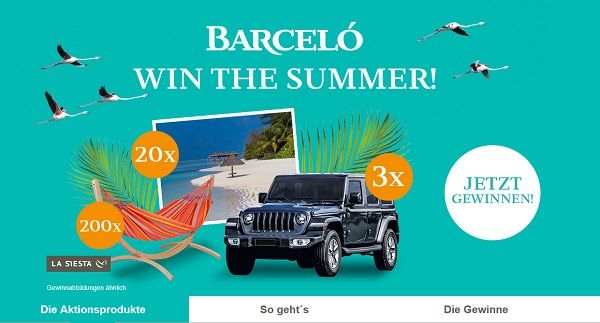 Barcelo Sommer-Gewinnspiel Autos und Reisen gewinnen