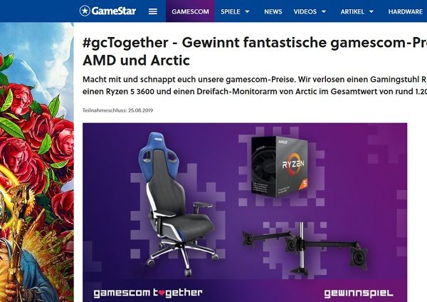 GameStar Gewinnspiel Recaro Gamingstuhl und Ryzen-5-3600-Prozessor