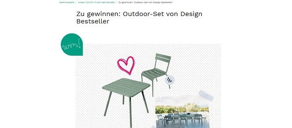 Gartenmöbel Gewinnspiel Couch Magazin Tisch und Stühle gewinnen