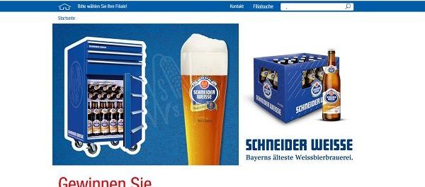 Getränke Hoffmann Gewinnspiel Werkstattkühlschrank von Schneider Weisse