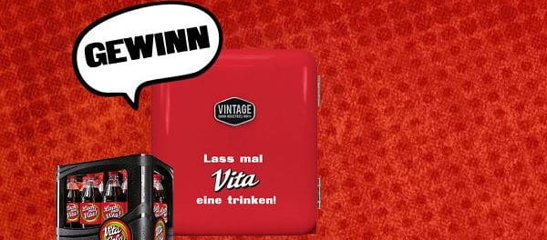 Mini-Kühlschränke Gewinnspiel Vita Cola Etiketten Wettbewerb 2019