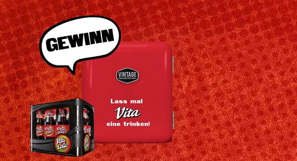 Mini-Kühlschränke Gewinnspiel Vita Cola Etiketten Wettbewerb 2019