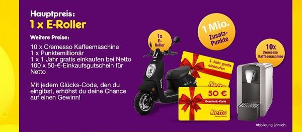 Netto Deutschland Card Gewinnspiel Motorroller und Vieles mehr