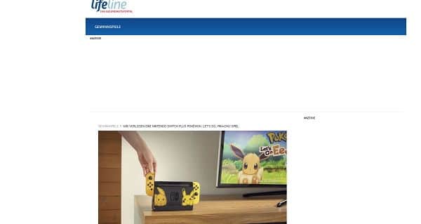 Nintendo Switch Gewinnspiel Lifeline Pokemon Design
